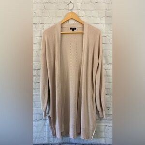 Verve Ami Womens Size Medium Light Weight Tight Knit Oatmeal Duster Sweater